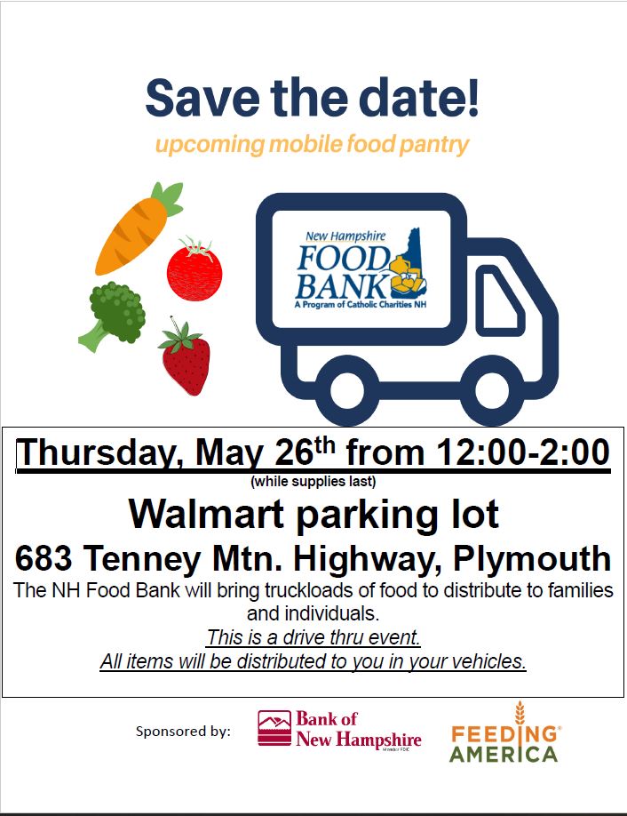Mobile Food Pantry - Plymouth - Save the Date