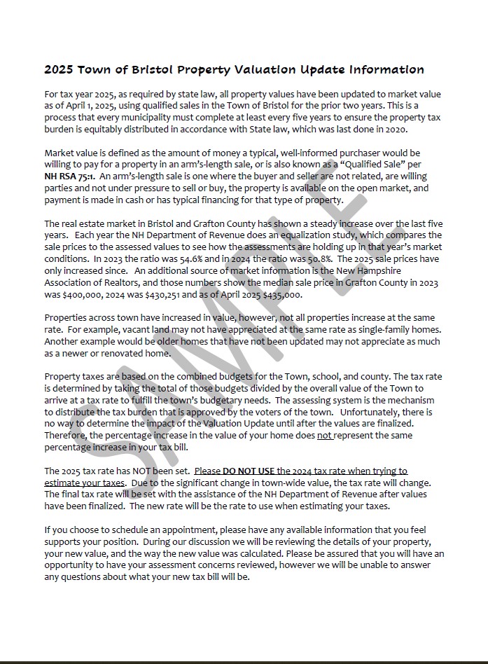 Property Value Update Informaiton 