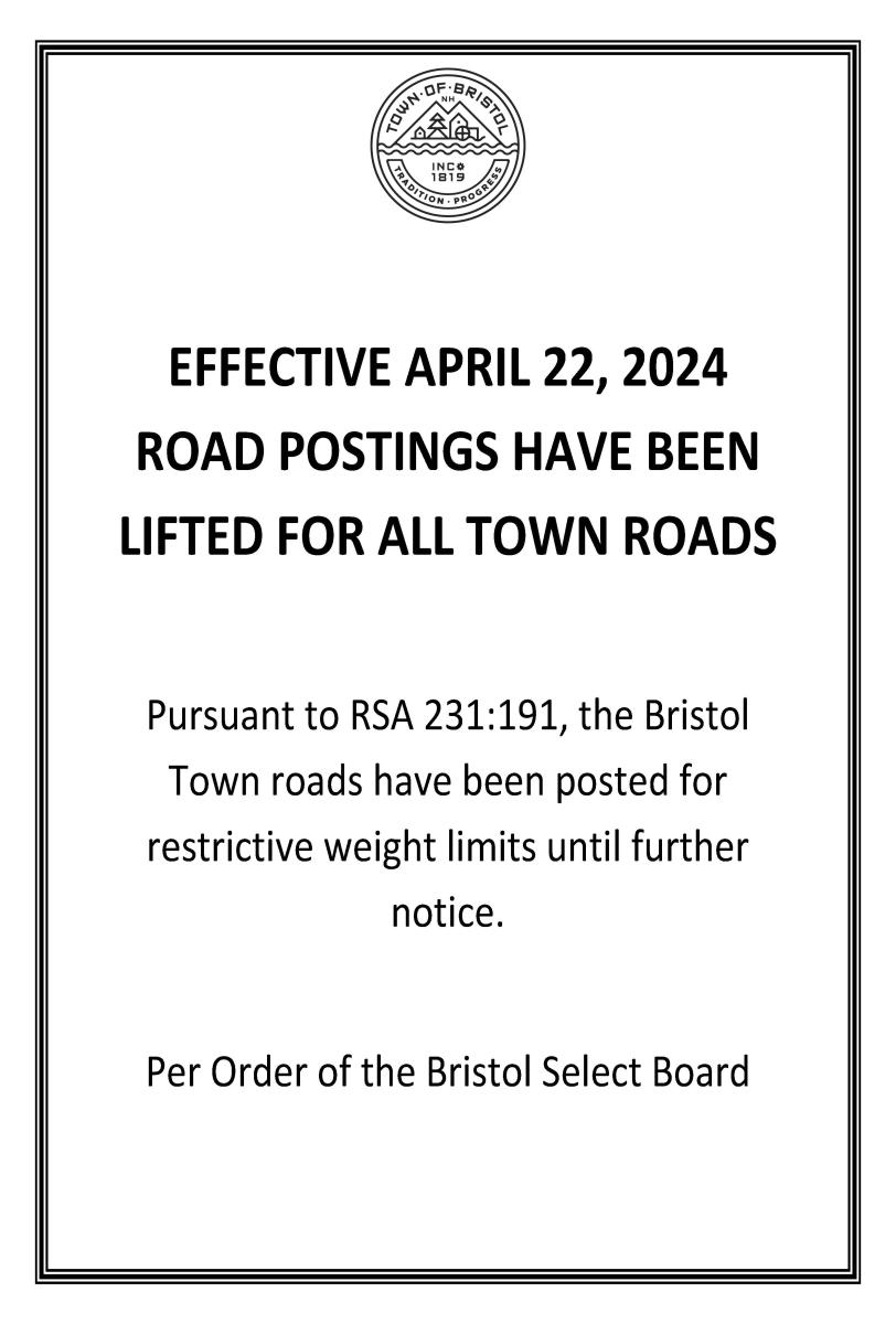 All Road Postings Removed