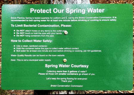 Spring Water Courtesy Sign