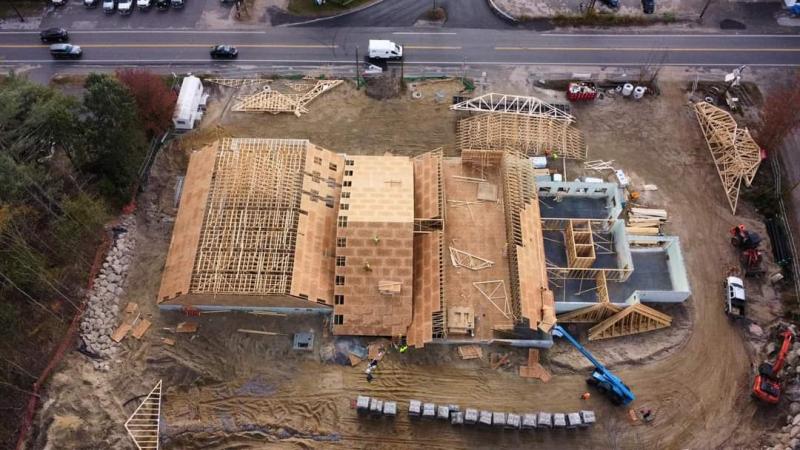 aerial view of construction