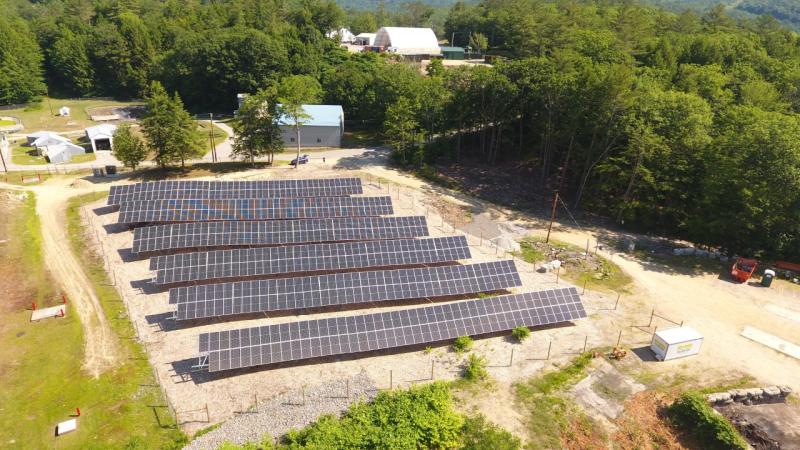 aerial photo of solar arry